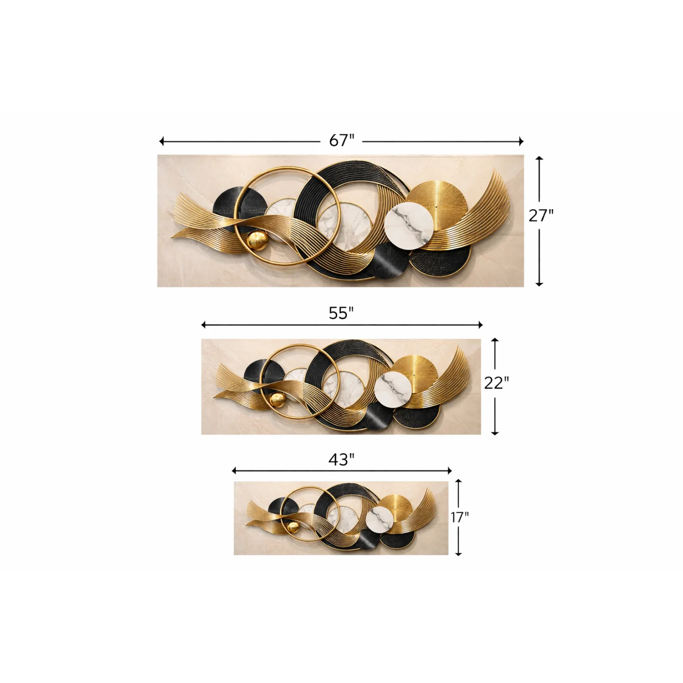 Aurelia Luxe Metal Wall Sculpture