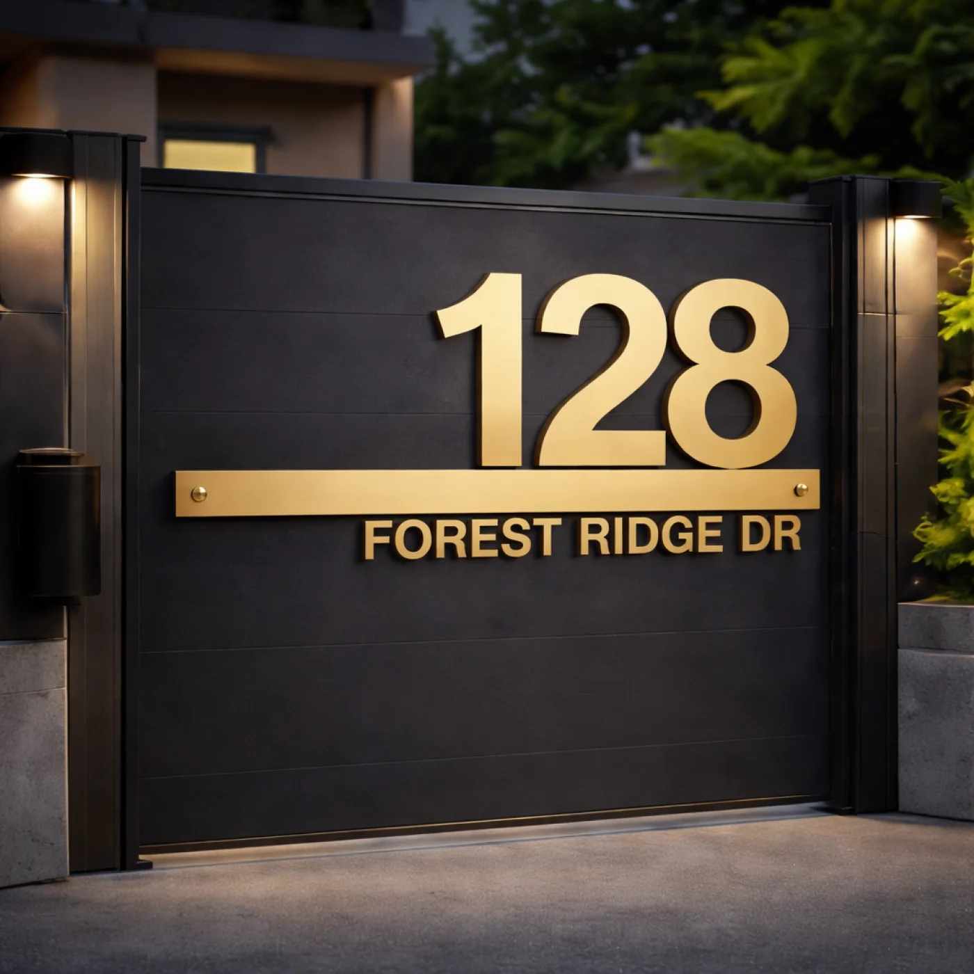 Ruff Decor NoirLine™ Custom Address Wall Plaque