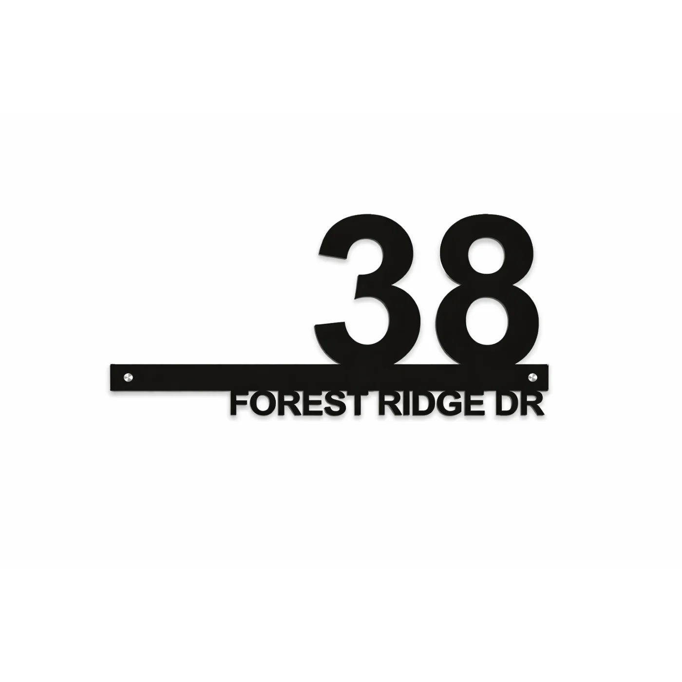 Ruff Decor NoirLine™ Custom Address Wall Plaque
